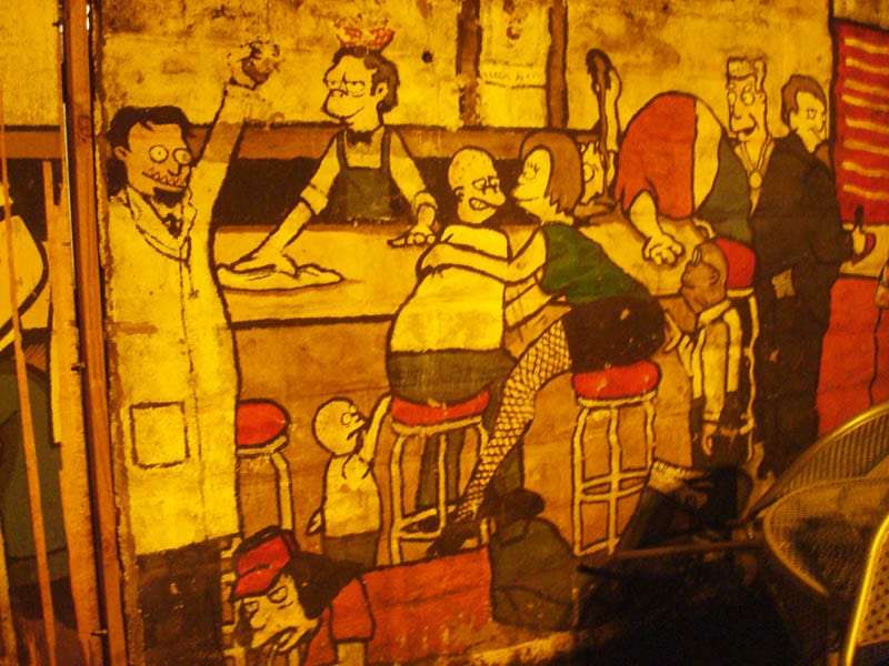ale n wich simpsons mural